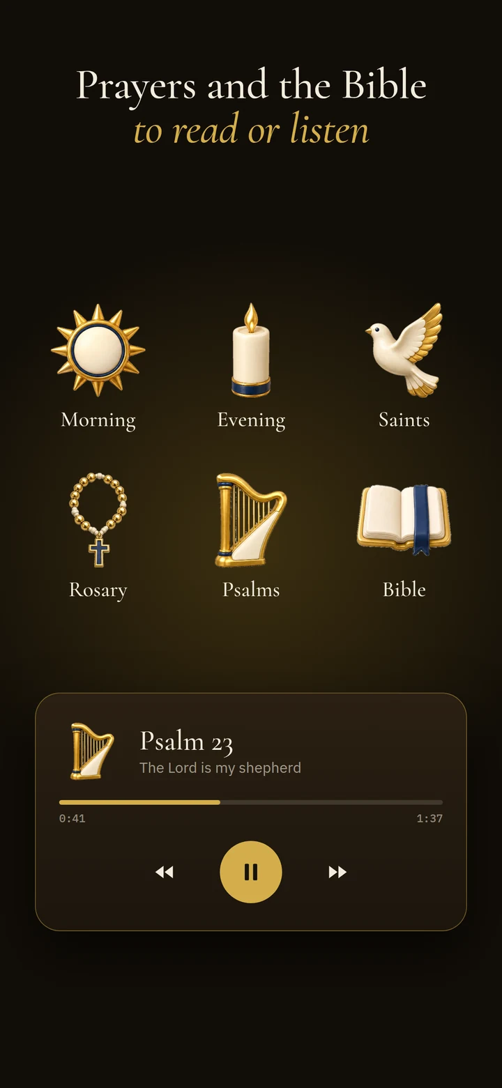 Prayers and the Bible — to read or listen